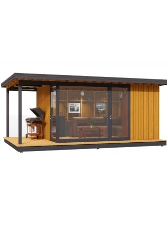 Павильон «Скаут» с панорамным алюминиевым остеклением