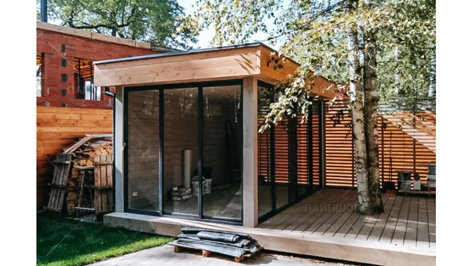 Беседка панорамная двойная