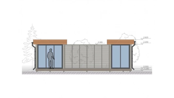 Беседка панорамная двойная