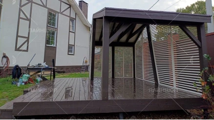 Беседка 3х6 дизайнерская асимметричная