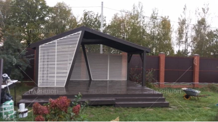 Беседка 3х6 дизайнерская асимметричная