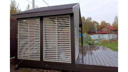 Беседка 3х6 дизайнерская асимметричная