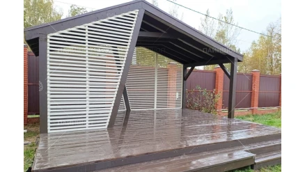 Беседка 3х6 дизайнерская асимметричная