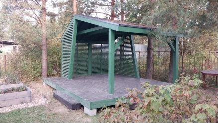 Беседка 3х6 дизайнерская асимметричная