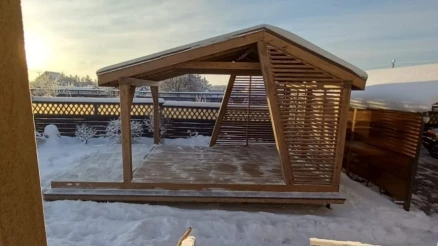 Беседка 3х6 дизайнерская асимметричная