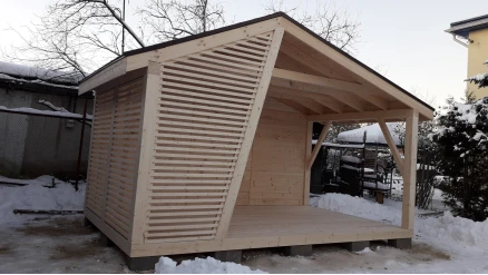 Беседка №7 3х5 дизайнерская асимметричная