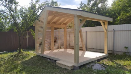 Беседка №7 3х5 дизайнерская асимметричная