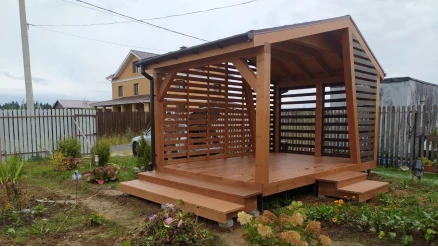 Беседка 3х4 дизайнерская асимметричная