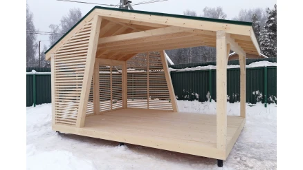 Беседка №7 3х5 дизайнерская асимметричная