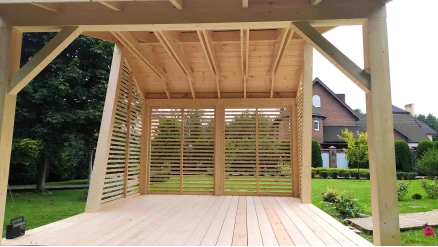 Беседка №7 3х5 дизайнерская асимметричная