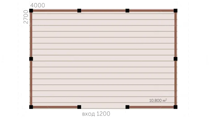 Беседка B-серии 4х2,7 №2