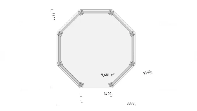Беседка B-серии D 3,5