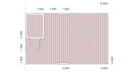 Беседка хайтек с террасой и хозблоком 4х6,5
