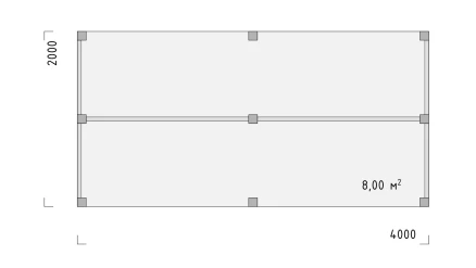 Беседка Корк 2х4