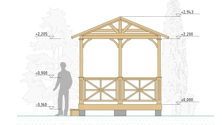 Беседка Z-серии 5,38х2,7