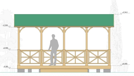 Беседка Z-серии 5,38х2,7