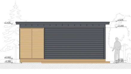 Беседка Хемген с хозблоком