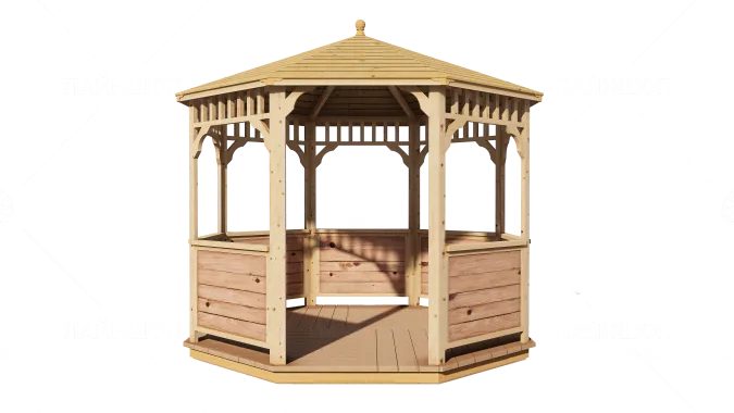 Комплект для самостоятельной сборки Беседки Виктория d 3 (с зашивкой ограждений)