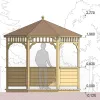 Комплект для самостоятельной сборки Беседки Виктория d 3 (с зашивкой ограждений)