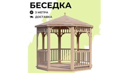 Комплект для самостоятельной сборки Беседки Виктория d 3 (стандарт)
