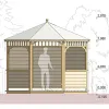 Комплект для самостоятельной сборки Беседки Виктория d 3,5 (полузакрытая, с зашивкой ограждений)