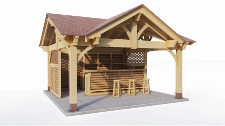 Летний барный комплекс Аляска 5х5