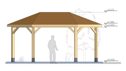 Навес №1 Восьмигранный 3,3х5,5