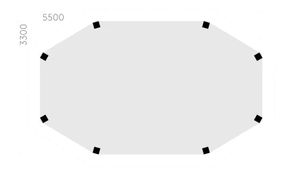 Навес №1 Восьмигранный 3,3х5,5