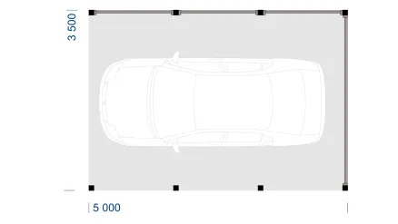 Навес для авто Бивер 3,5х5