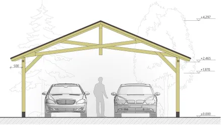 Навес для авто Штутгарт 7х9