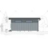 Навес Гамбург Комфорт 5,95х9,00 (со стеллажами и электрикой)