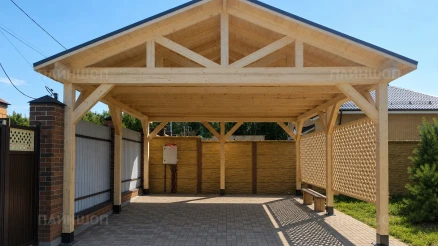 Навес для авто Бивер 5,6х6,27