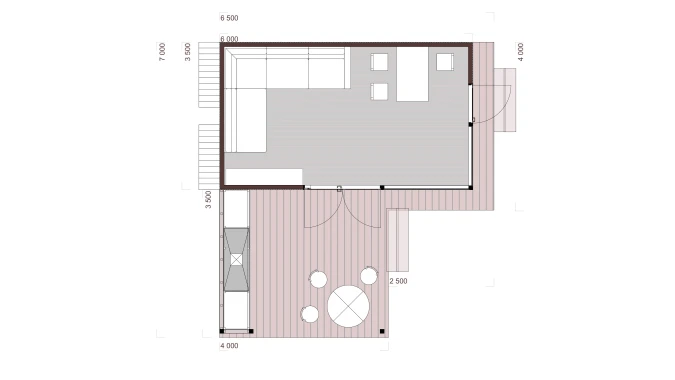 Павильон  Скаут угловой 4х6,5+3х4