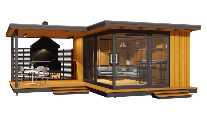 Павильон  Скаут угловой 4х6,5+3х4