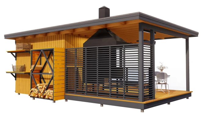 Павильон  Скаут угловой 4х6,5+3х4