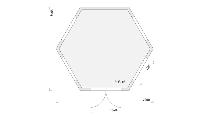 Беседка застекленная D4