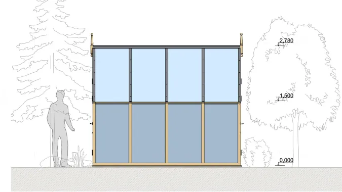 Теплица КЛАССИКА (лиственница) 2,50х3,42 м 