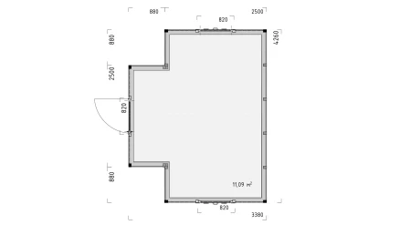 Теплица КЛАССИКА (сосна) 3,38х4,26 м с ризалитом 