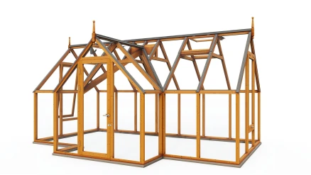 Теплица КЛАССИКА (лиственница) 3,00х5,94 м с ризалитом 