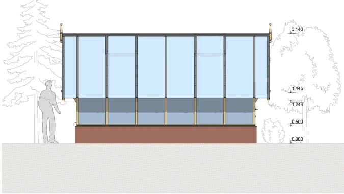 Теплица ШАЛЕ (сосна) 3,0х5,1 м с цоколем
