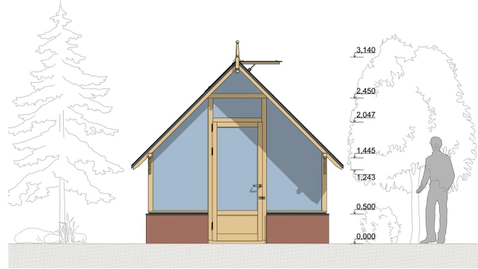 Теплица ШАЛЕ (сосна) 3,0х5,1 м с цоколем