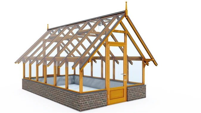 Теплица ШАЛЕ (сосна) 3,0х5,1 м с цоколем